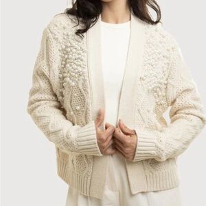 Pearl embellished cardigan